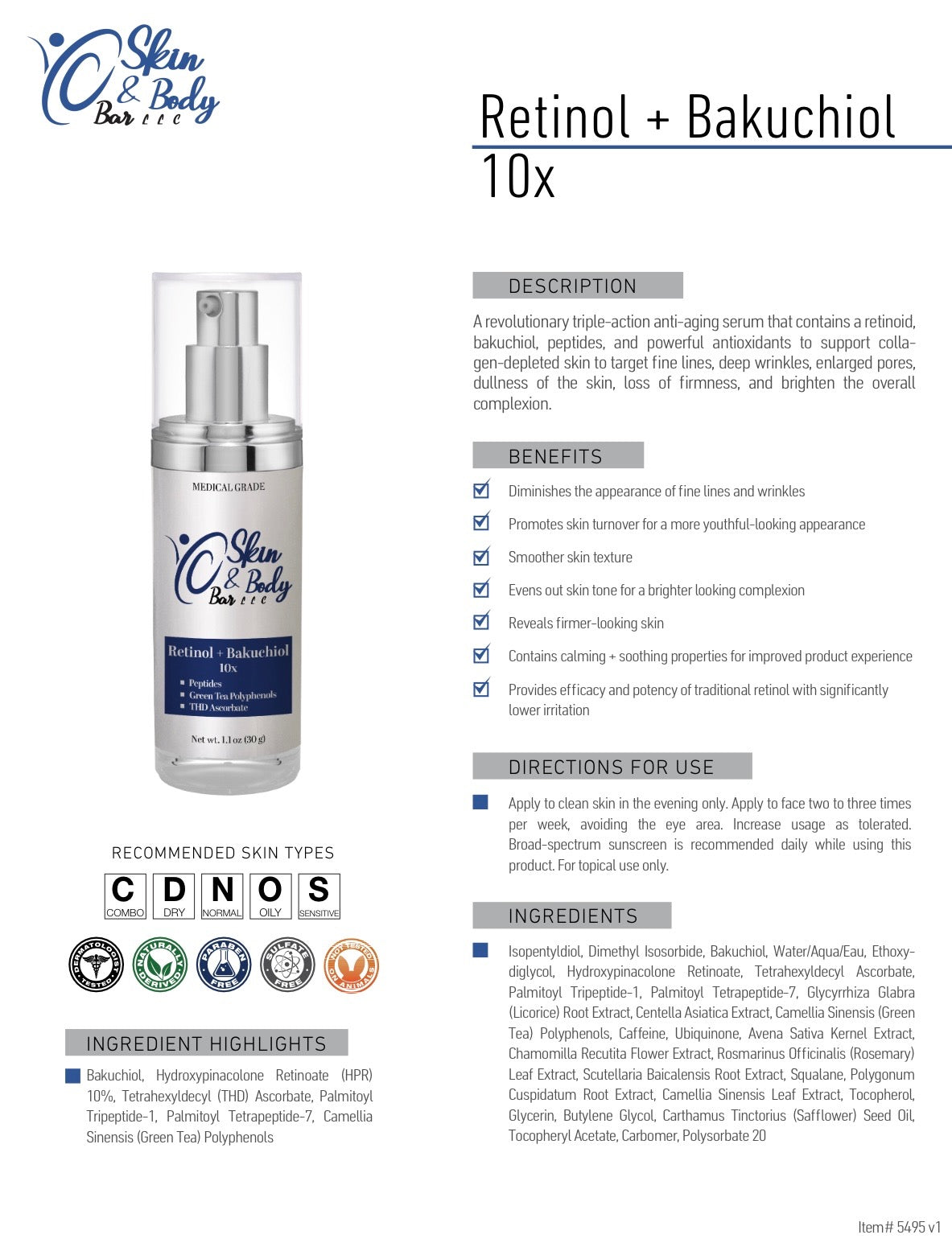 Retinol + Bakuchiol 10x